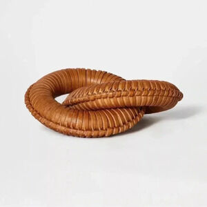 NEW Studio McGee Round Leather Links House Decor